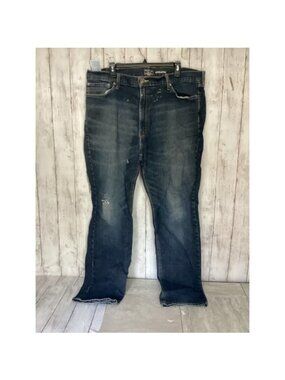 Athletic 42x32 Straight Jeans Premium Denim Retro Wash
